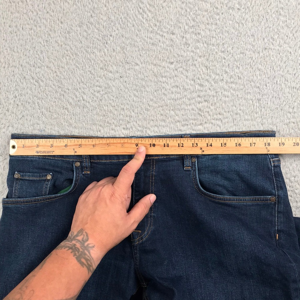 Tecovas Standard Jean Mens 36 (37x34) Dark Blue Straight Leg Stretch Denim - Picture 11 of 16